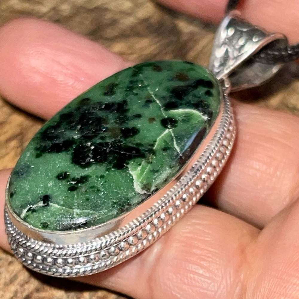 ❌SALE❌ Cracked Ruby Zoisite Pendant 2 1/4”